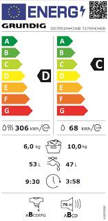LAVADORA SECADORA GRUNDIG GD7P510442WB