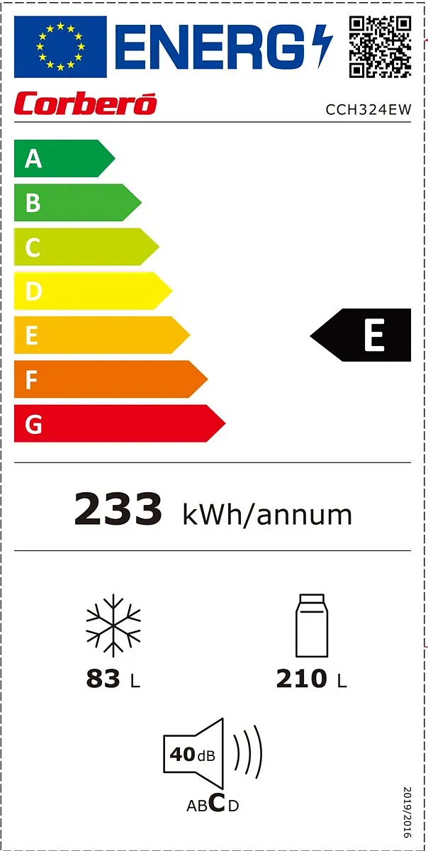 FRIGORIFICO CORBERO CCH324EW