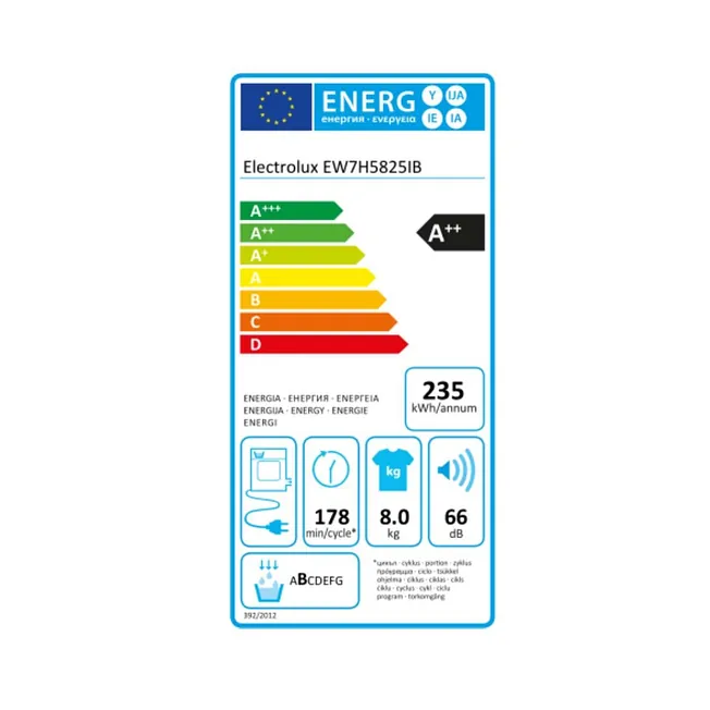 SECADORA ELECTROLUX EW7H5825IB