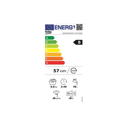 LAVADORA BEKO B5WFT59426XD